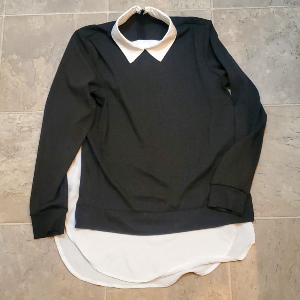 H&M layered pullover tunic M